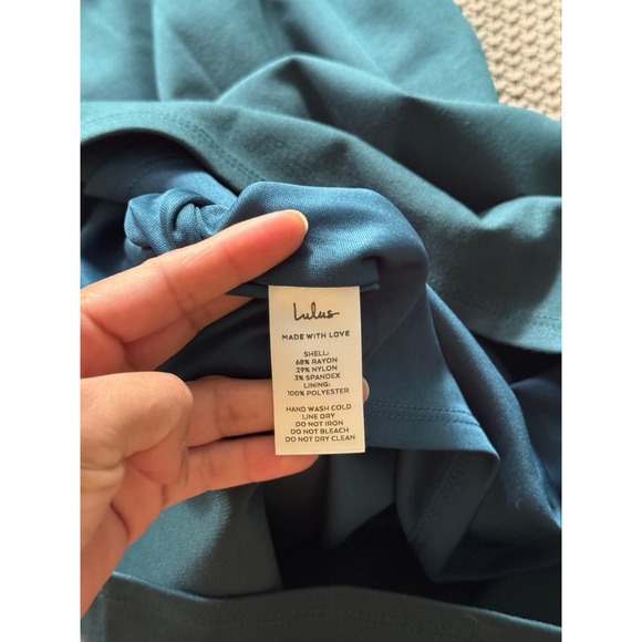 Lulus Women's Confident Allure Emerald Bodycon Lace Up Mini Dress Green Sz M NWT - Picture 4 of 8